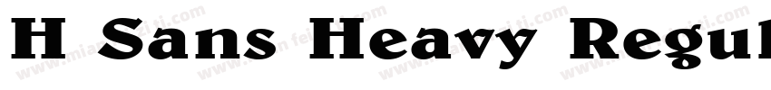 H Sans Heavy Regular字体转换
